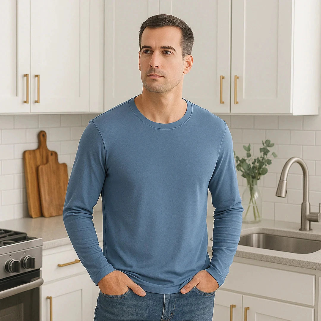 Men’s Premium Lenzing Modal Long Sleeve T-Shirt – Comfort, Style & Lightness in Every Touch