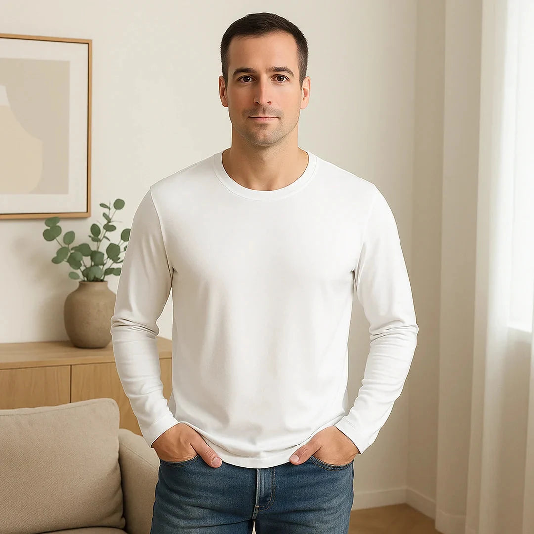 Men’s Premium Lenzing Modal Long Sleeve T-Shirt – Comfort, Style & Lightness in Every Touch