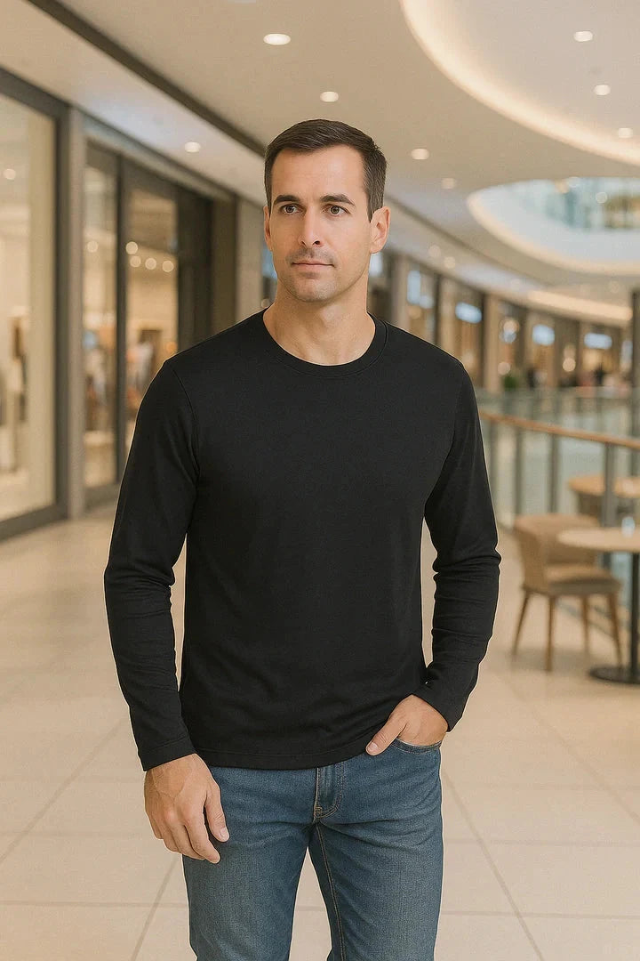 Men’s Premium Lenzing Modal Long Sleeve T-Shirt – Comfort, Style & Lightness in Every Touch