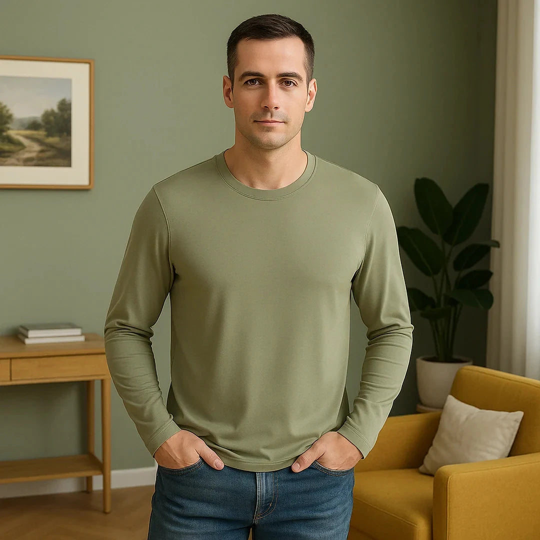Men’s Premium Lenzing Modal Long Sleeve T-Shirt – Comfort, Style & Lightness in Every Touch