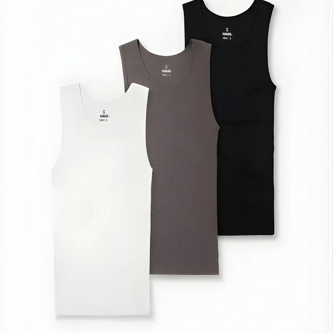 Premium Ultra-Soft Cotton Fitted Tank Top 3-Pack Bundle