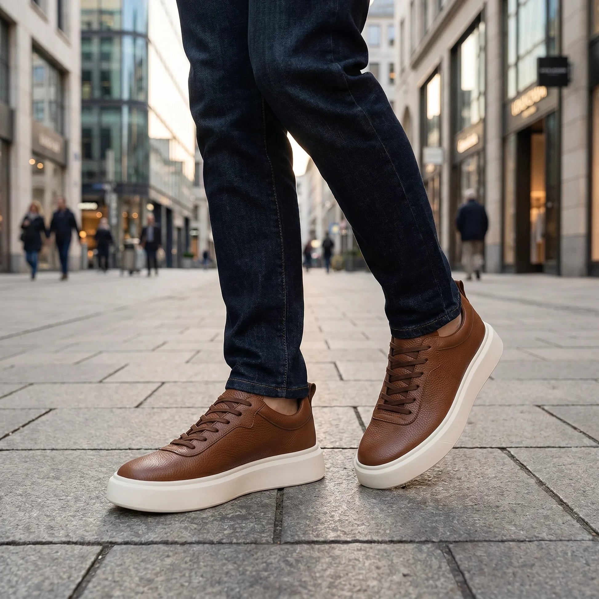 Sterling Classic Leather Sneakers + Free Premium Insole