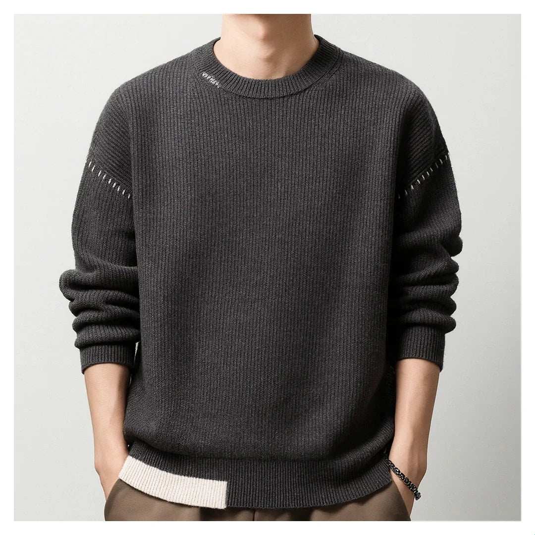 UrbanEase Knit Crew Sweater – Effortless Warmth & Modern Simplicity