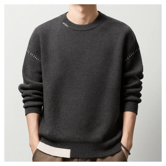 UrbanEase Knit Crew Sweater – Effortless Warmth & Modern Simplicity