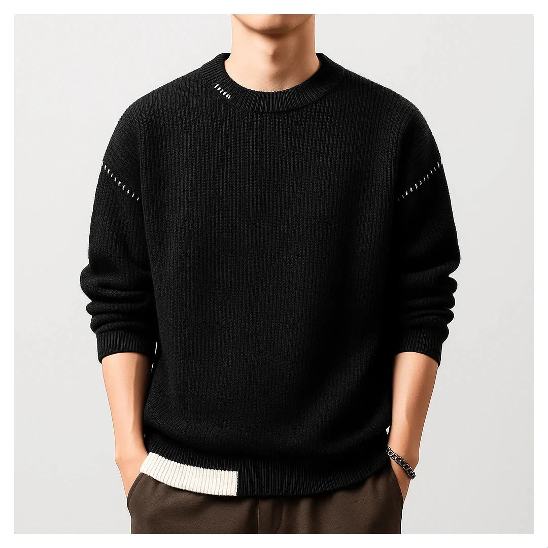 UrbanEase Knit Crew Sweater – Effortless Warmth & Modern Simplicity
